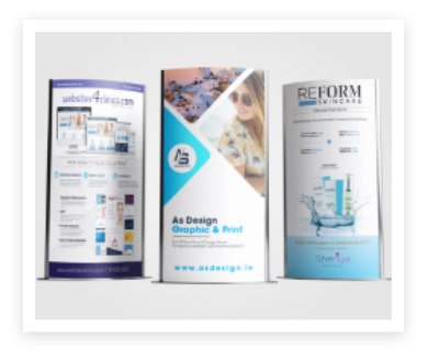 rollup banners pull up banners web & graphic design dublin ireland as design