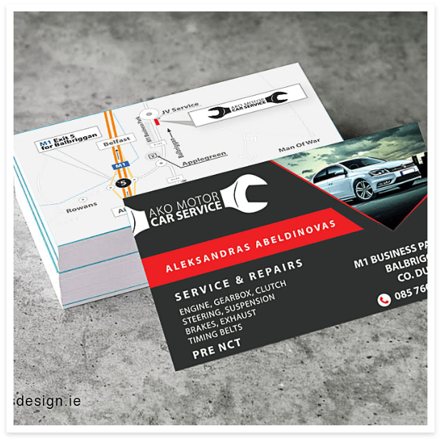 grpahic design & print dublin ireland swords Business Card